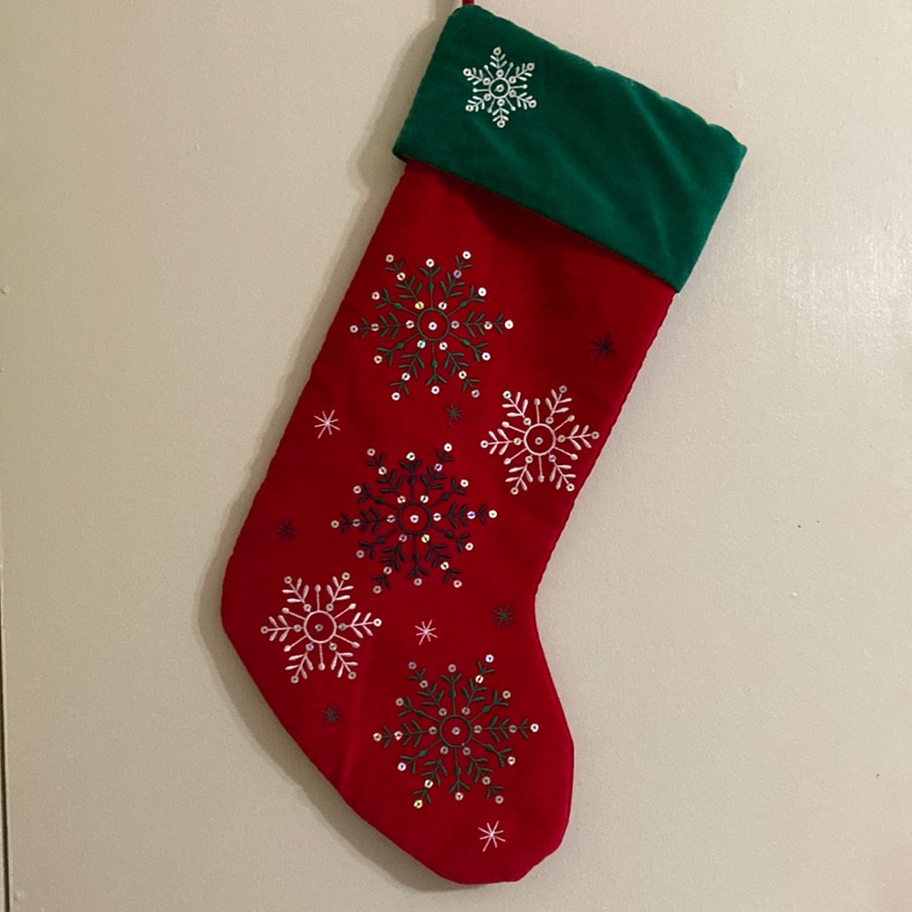 Snowflake Sparkle Stocking